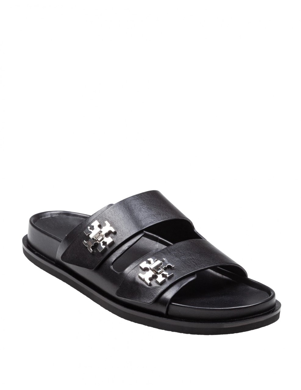 Tory Burch Tory burch sport slide sandal in leather color black Zwart