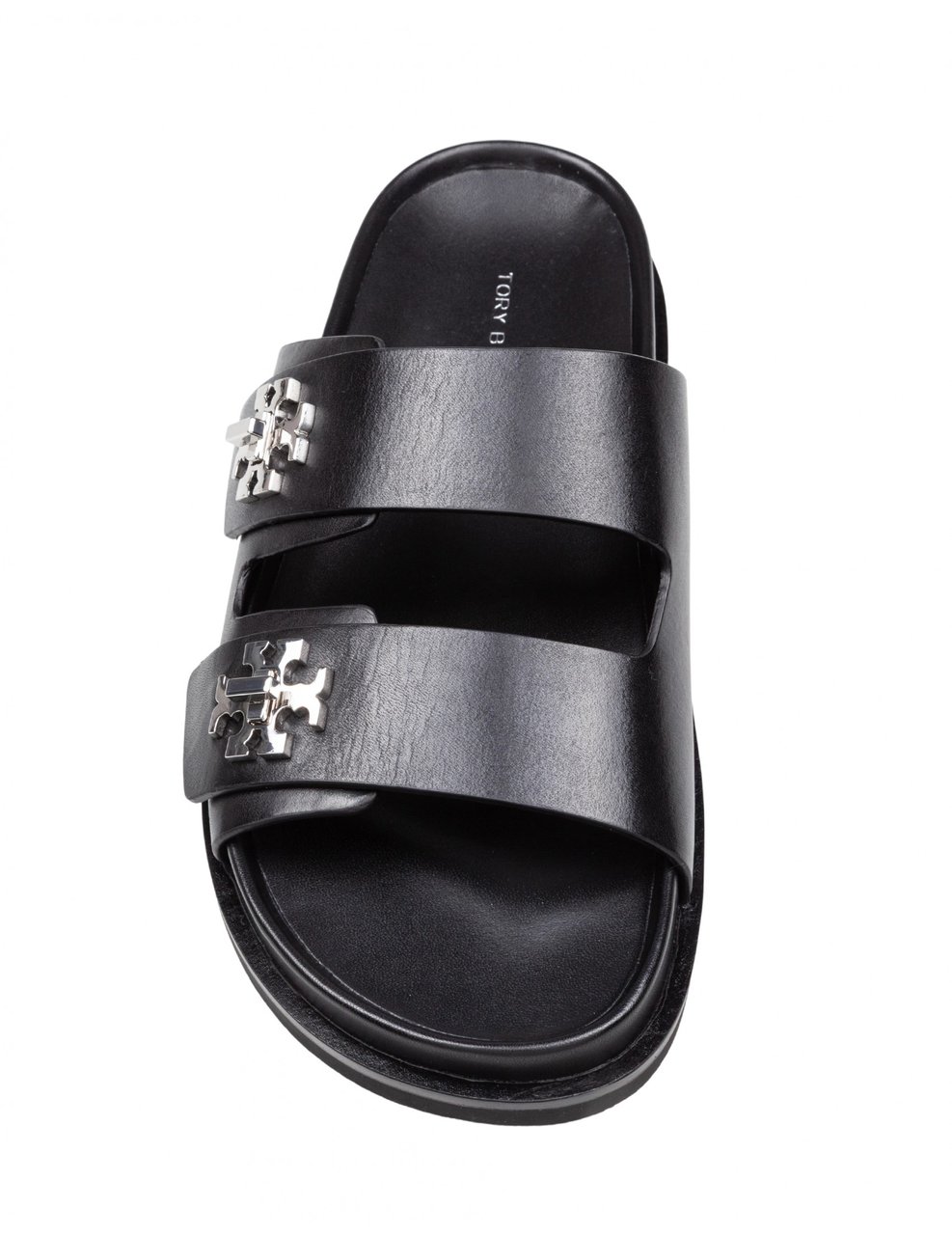Tory Burch Tory burch sport slide sandal in leather color black Zwart