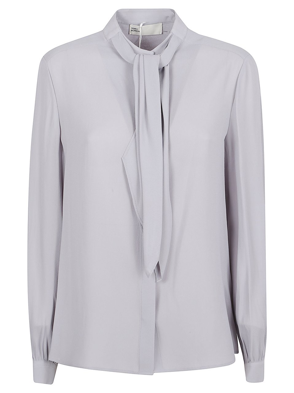 Tory Burch Georgette Blouse with Bow Tie Wit