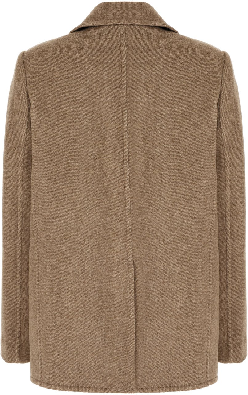 Tory Burch Tory Burch Cappuccino stretch wool coat Bruin