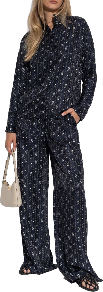 Tory Burch Trousers Blue Navy
