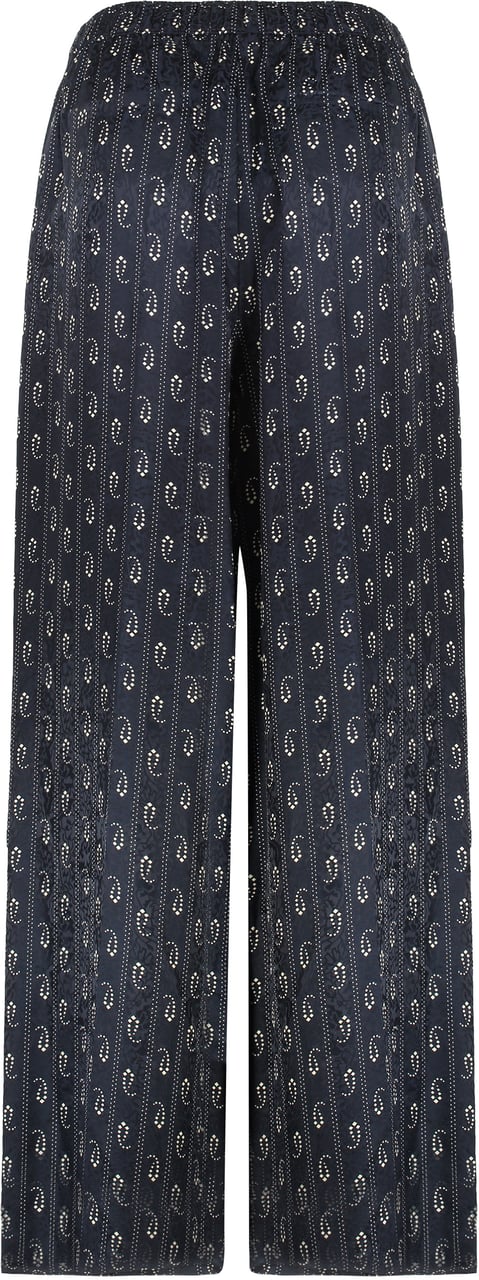 Tory Burch Pants in viscose and silk Navy