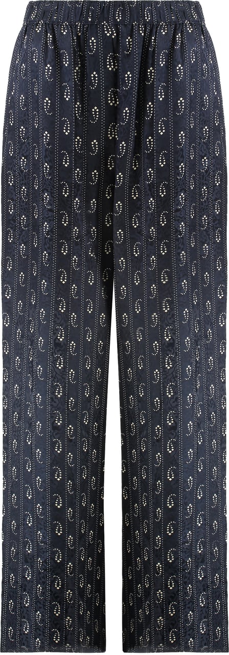 Tory Burch Pants in viscose and silk Navy