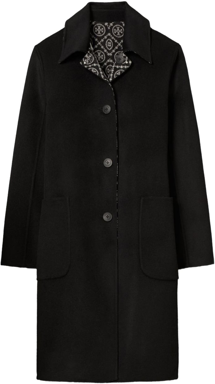 Tory Burch Coats Black Zwart