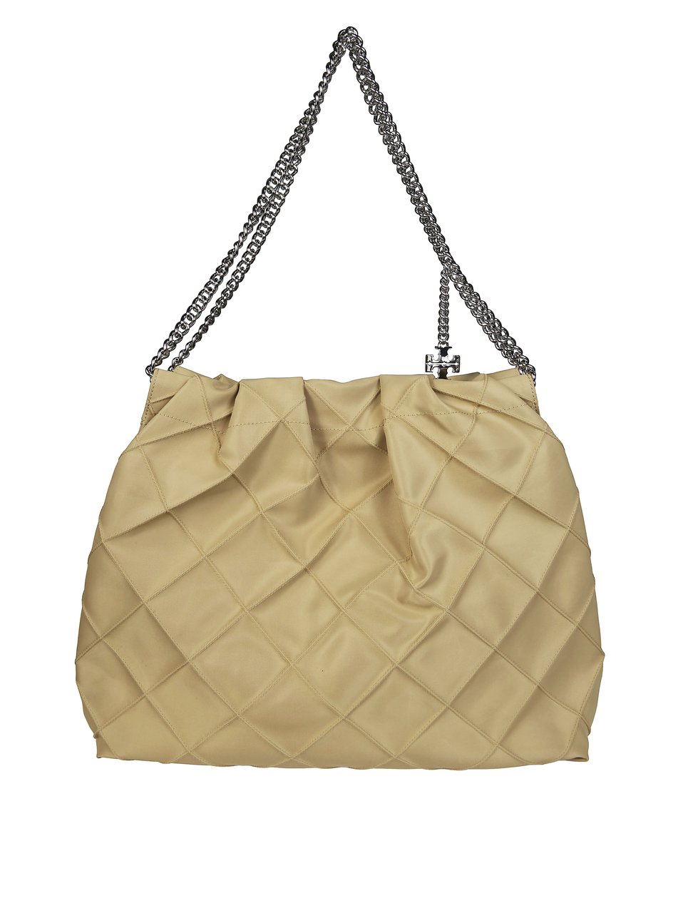 Tory Burch Quilted Fleming Nylon Spacious Shoulder Bag Neutraal