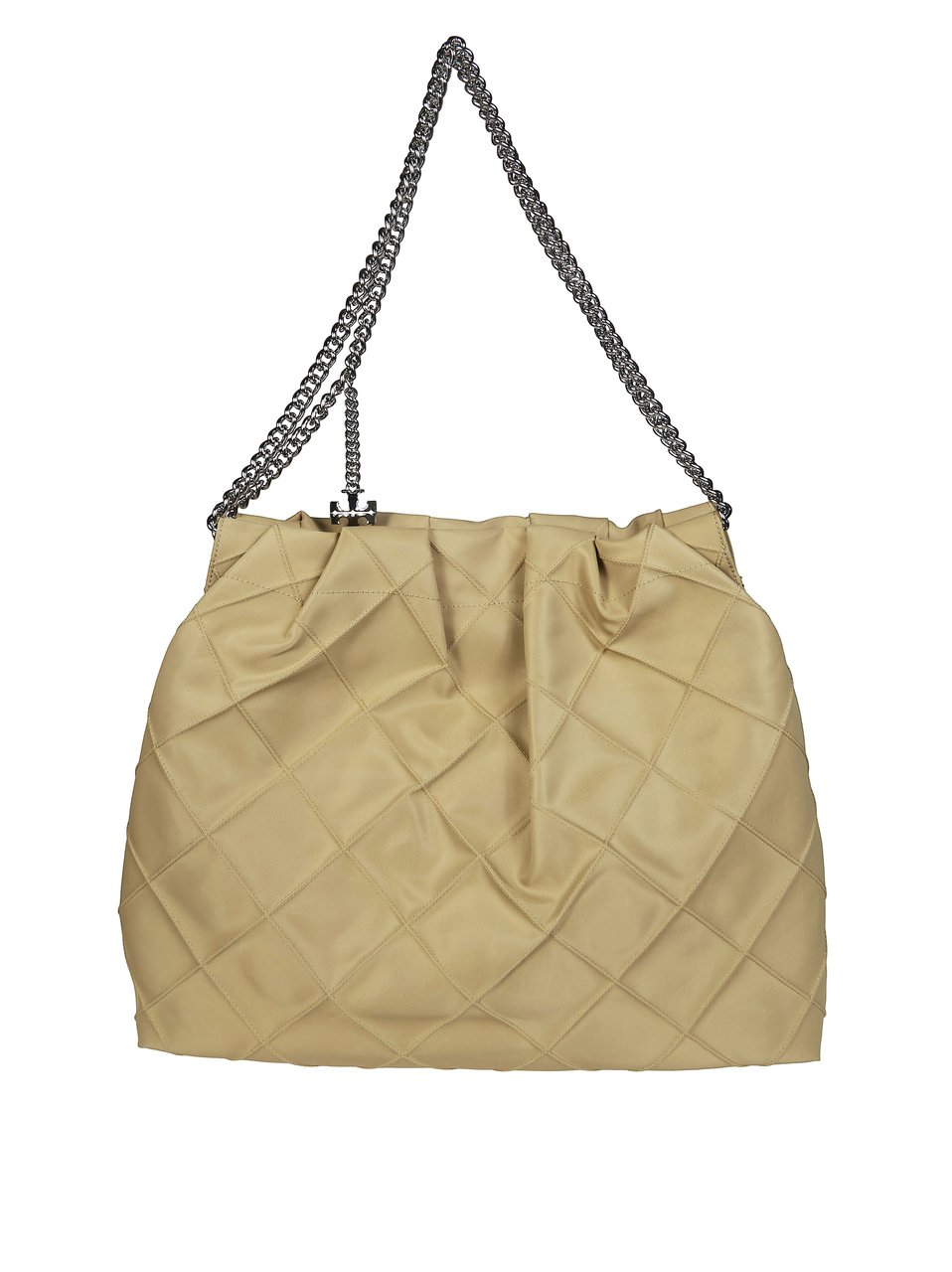 Tory Burch Quilted Fleming Nylon Spacious Shoulder Bag Neutraal