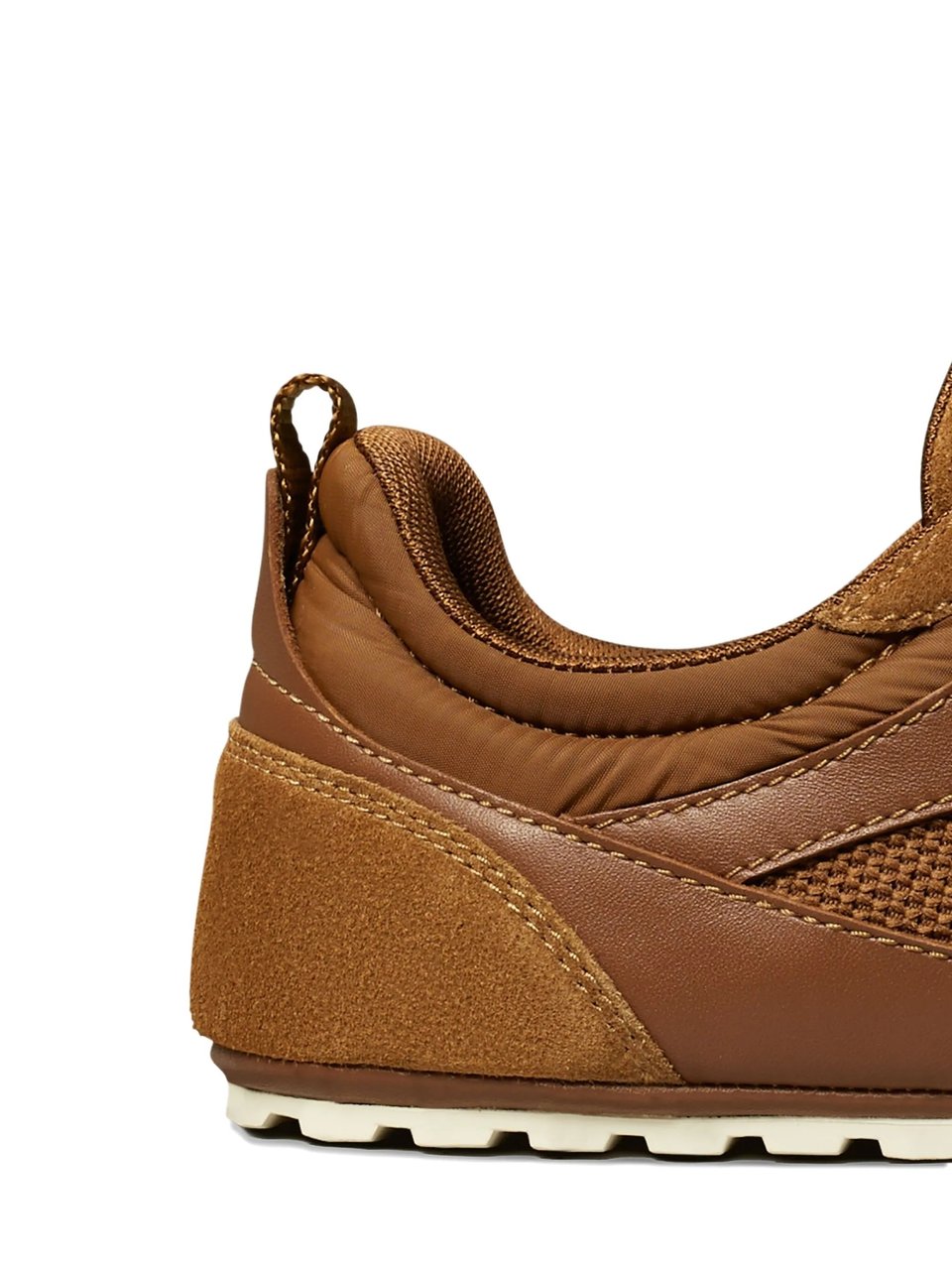 Tory Burch Warm Brown Field Suede Mesh Sneakers Bruin