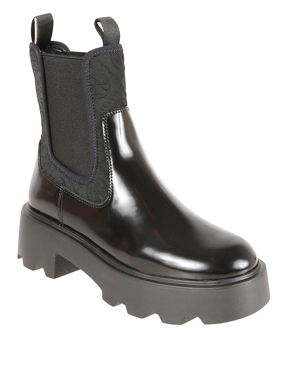 Tory Burch Glossy Finish Bovine Suede Boots Grijs