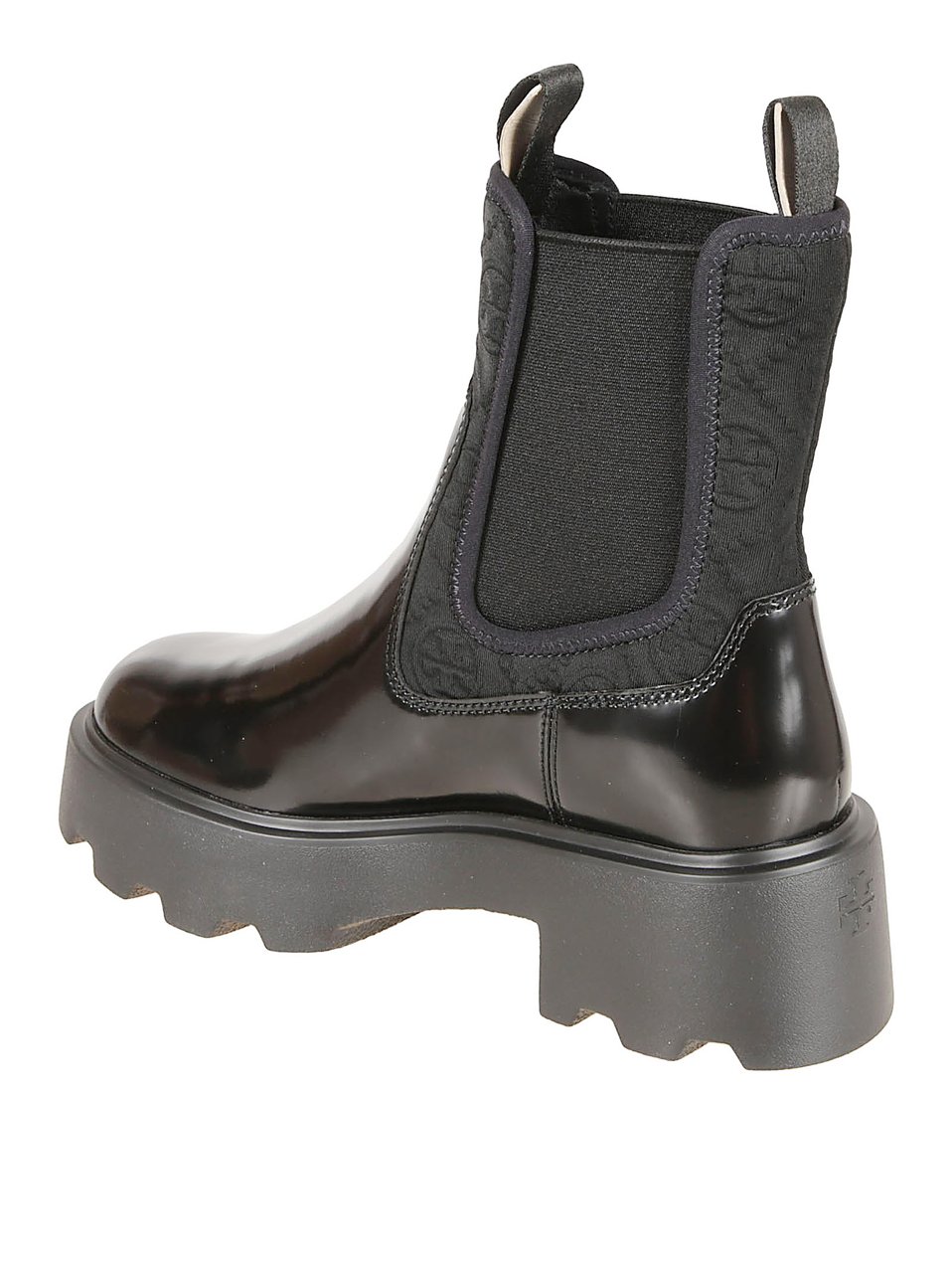 Tory Burch Glossy Finish Bovine Suede Boots Grijs