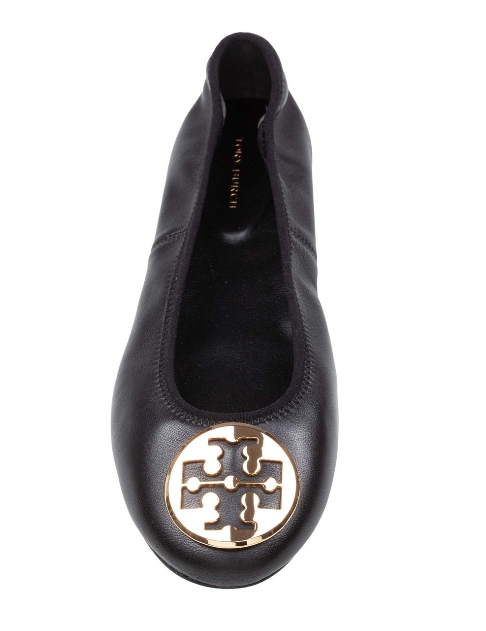 Tory Burch Tory burch reva travel nappa leather ballerina flats, black Zwart