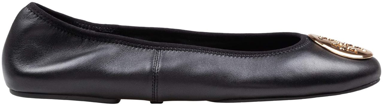 Tory Burch Tory burch reva travel nappa leather ballerina flats, black Zwart