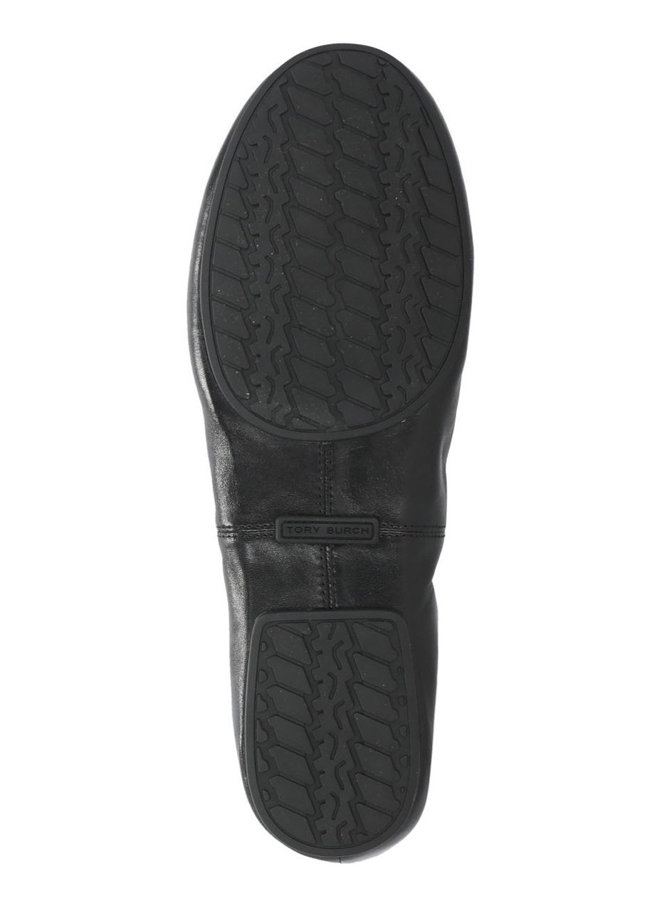 Tory Burch Black Reva Leather Flats Zwart
