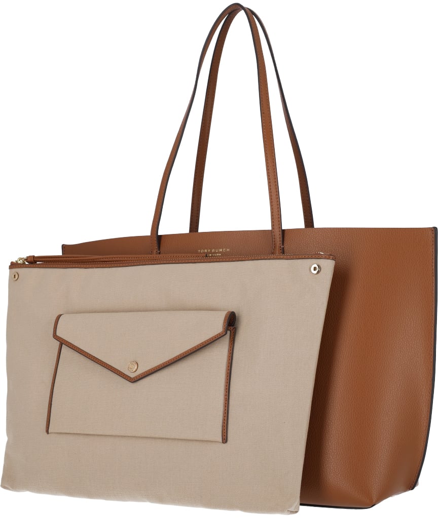 Tory Burch Brown Perry Leather Tote Bag Bruin