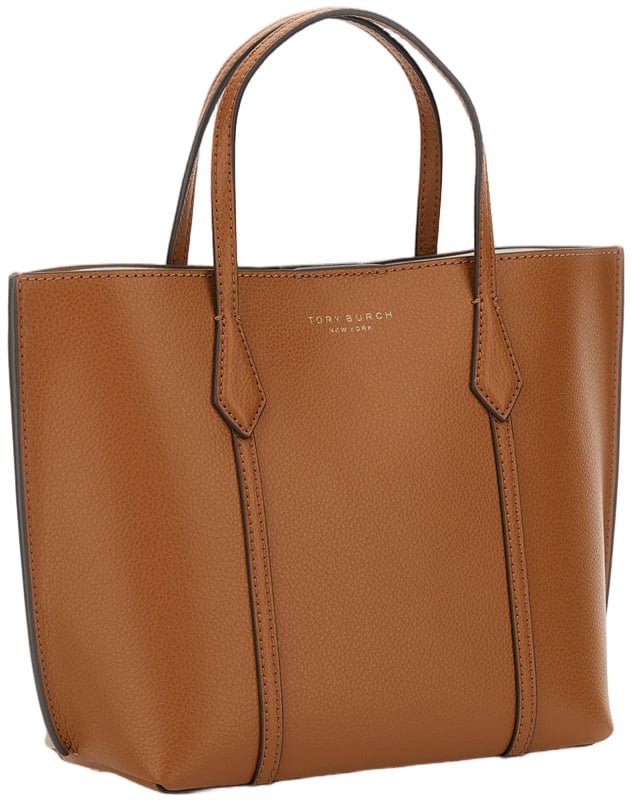 Tory Burch Brown Perry Calf Leather Tote Bag Bruin