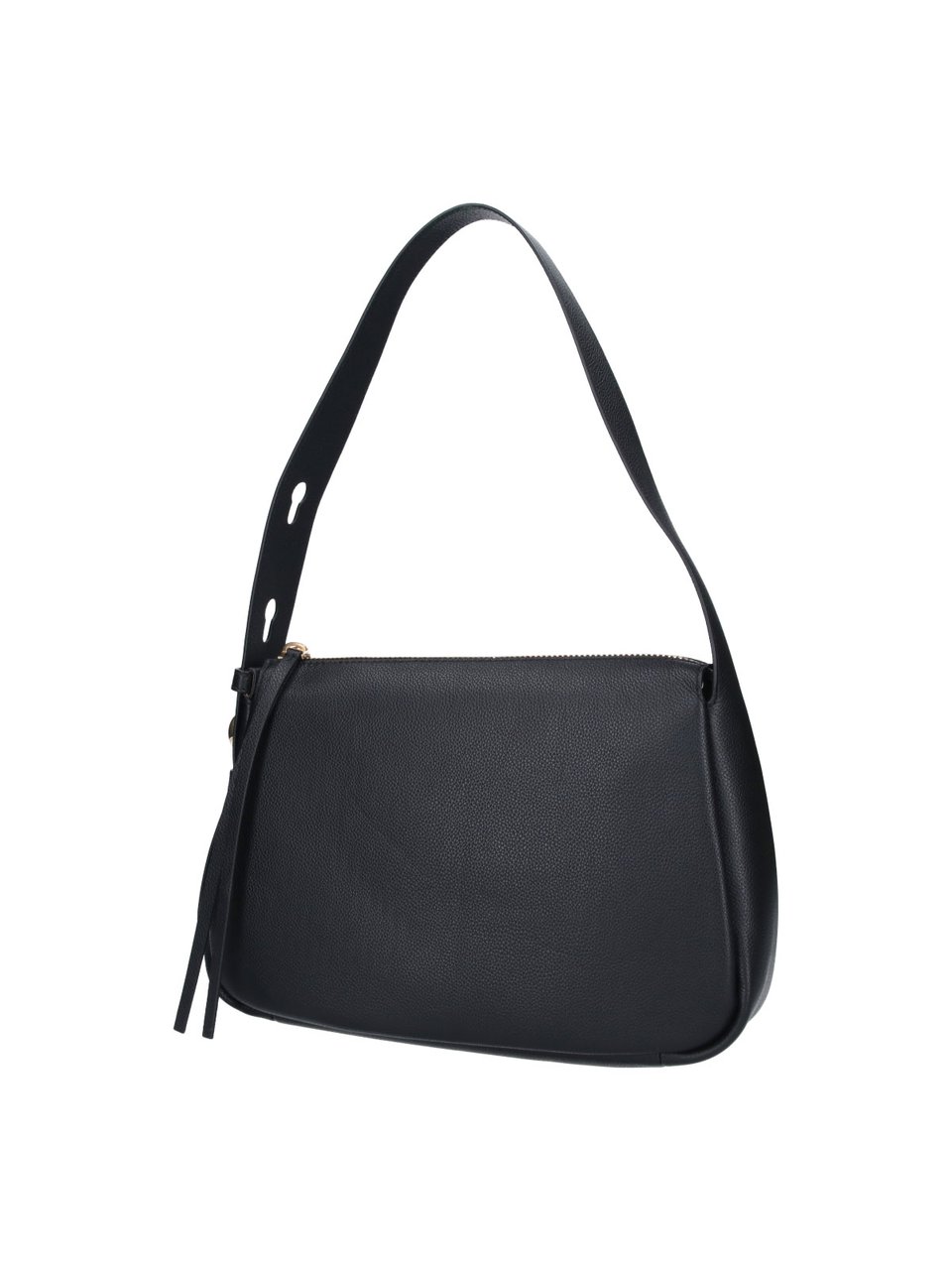 Tory Burch Black Romy Leather Shoulder Bag Zwart