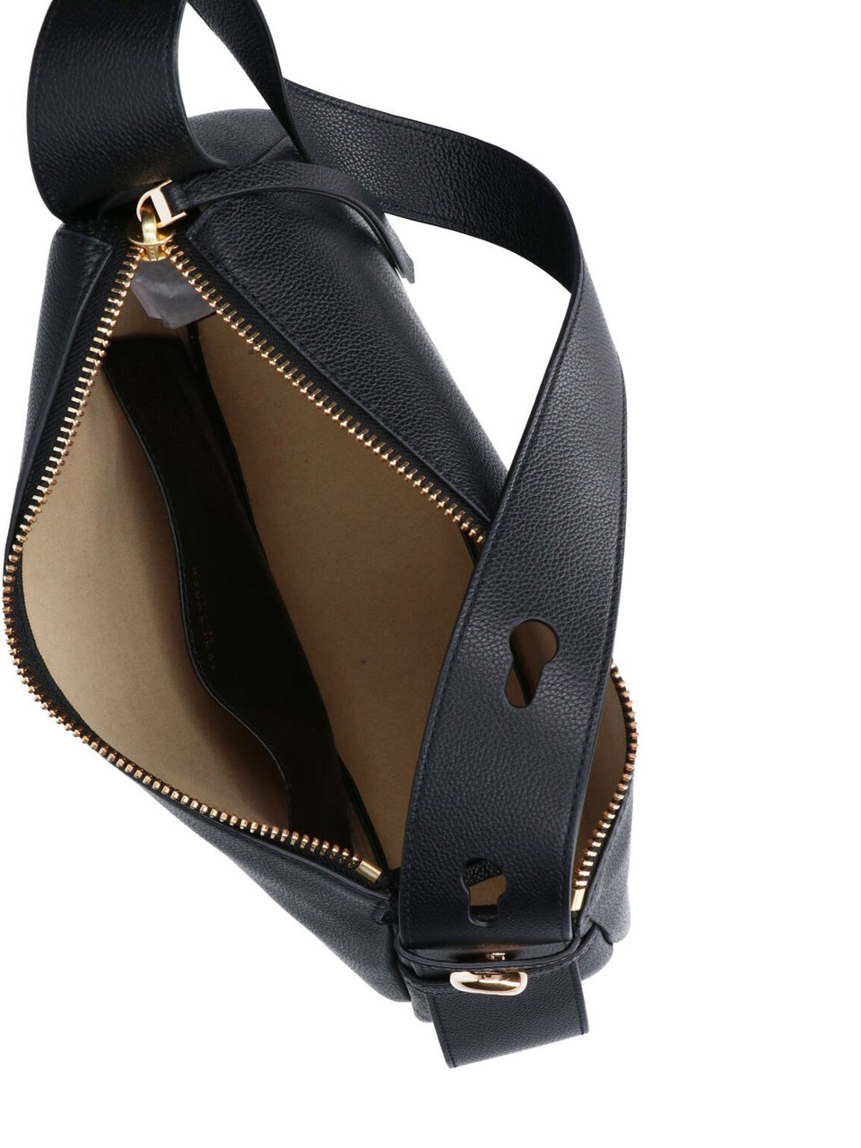 Tory Burch Black Romy Leather Shoulder Bag Zwart