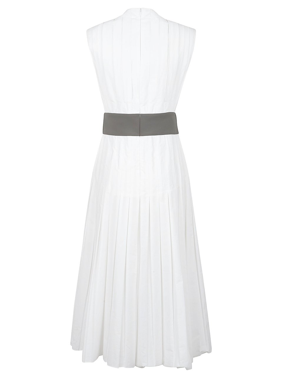 Tory Burch Midi Dress With Vertical Pleats Wit
