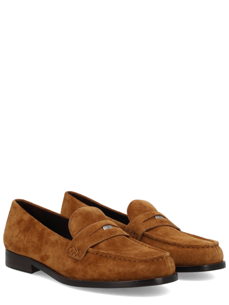 Tory Burch Suede Moccasin-Style Flat Shoes Bruin