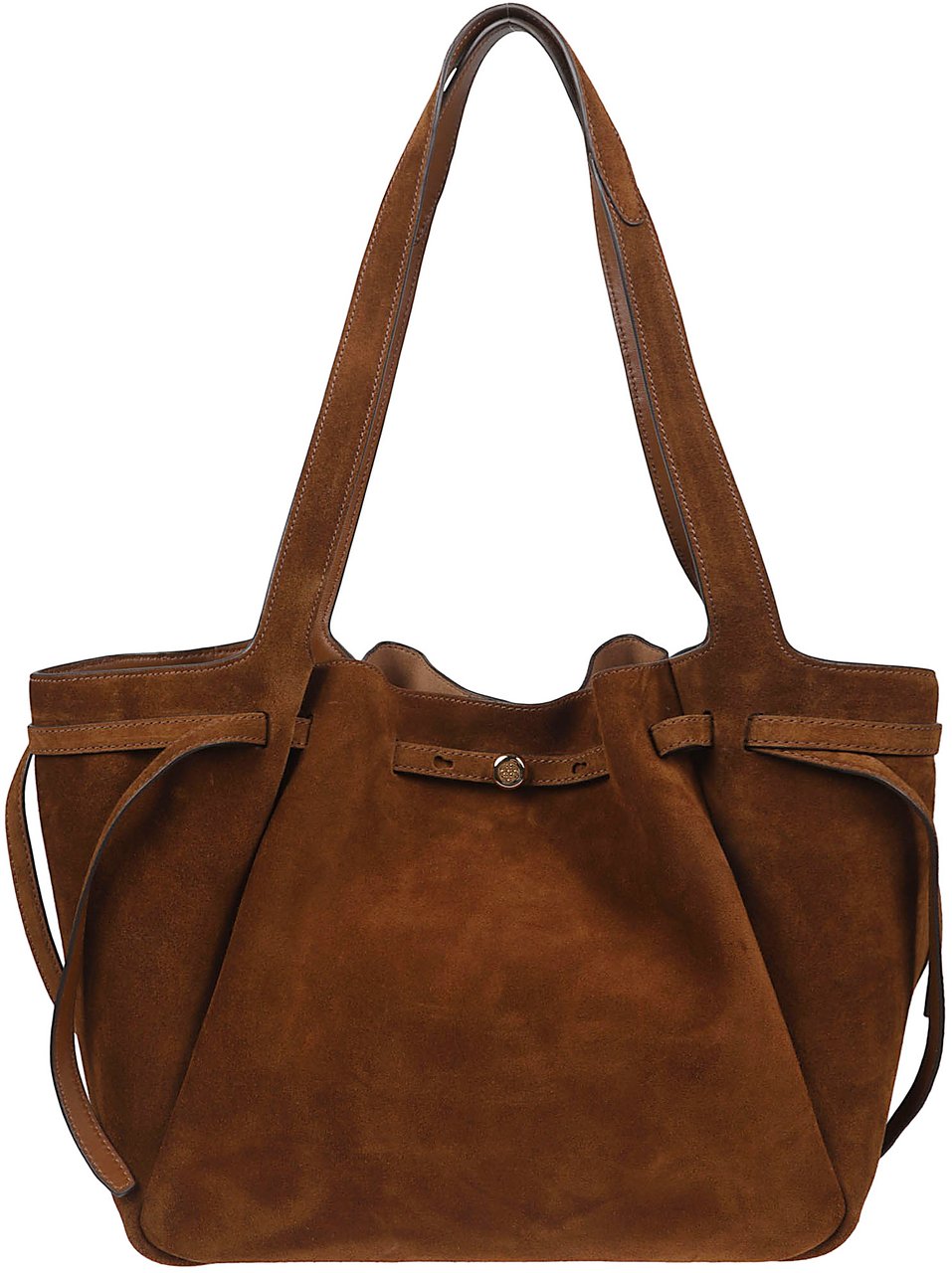Tory Burch Romy Suede Tote Bag Brown Bruin