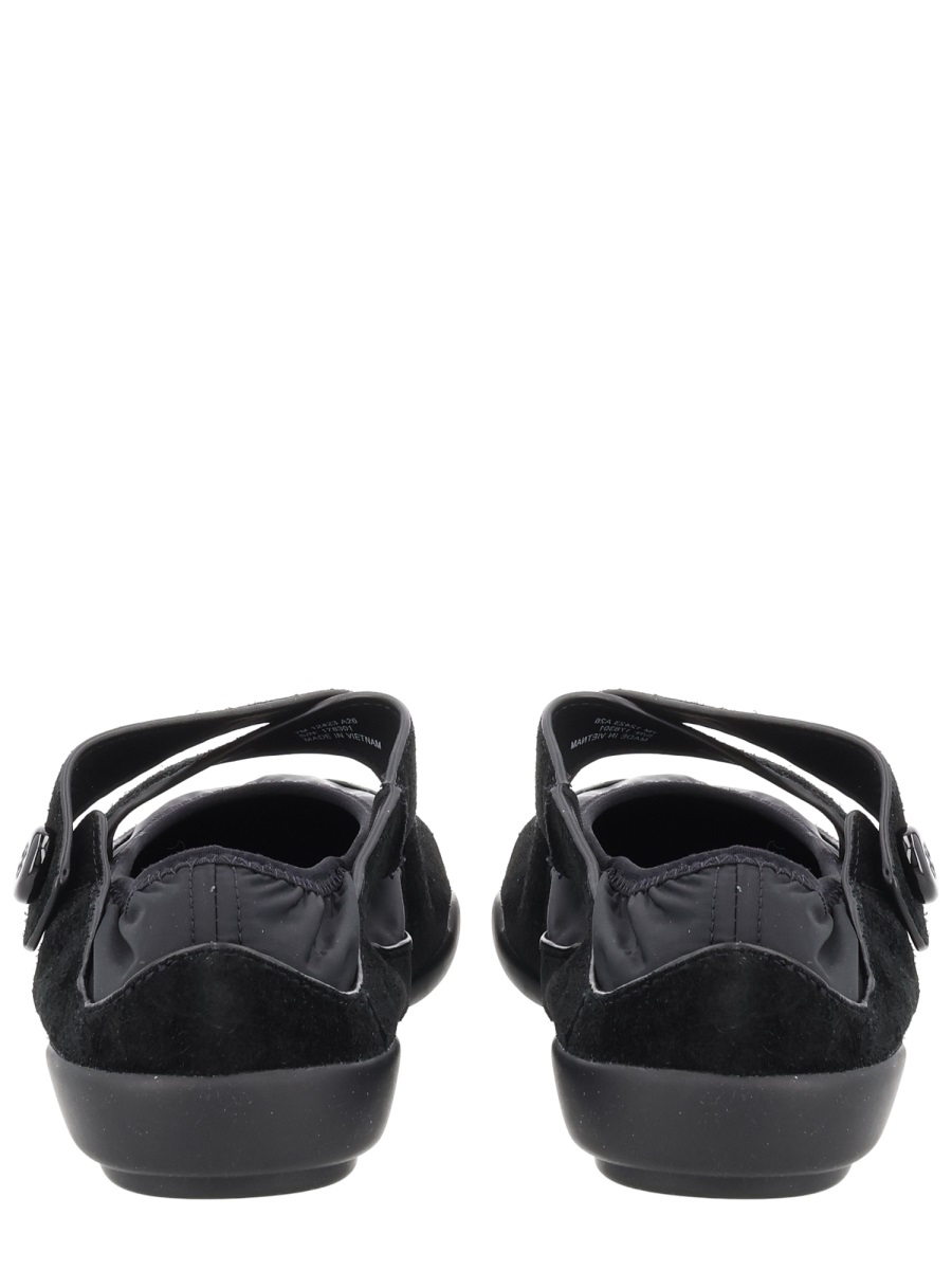 Tory Burch Romy Ballerina Suede Flats Zwart