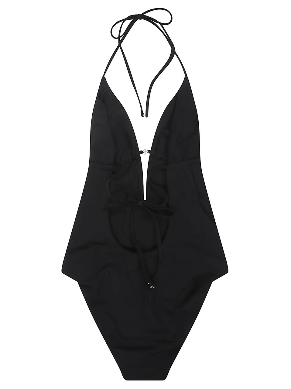 Tory Burch Black One-Piece Swimsuit With Knot Closure Zwart