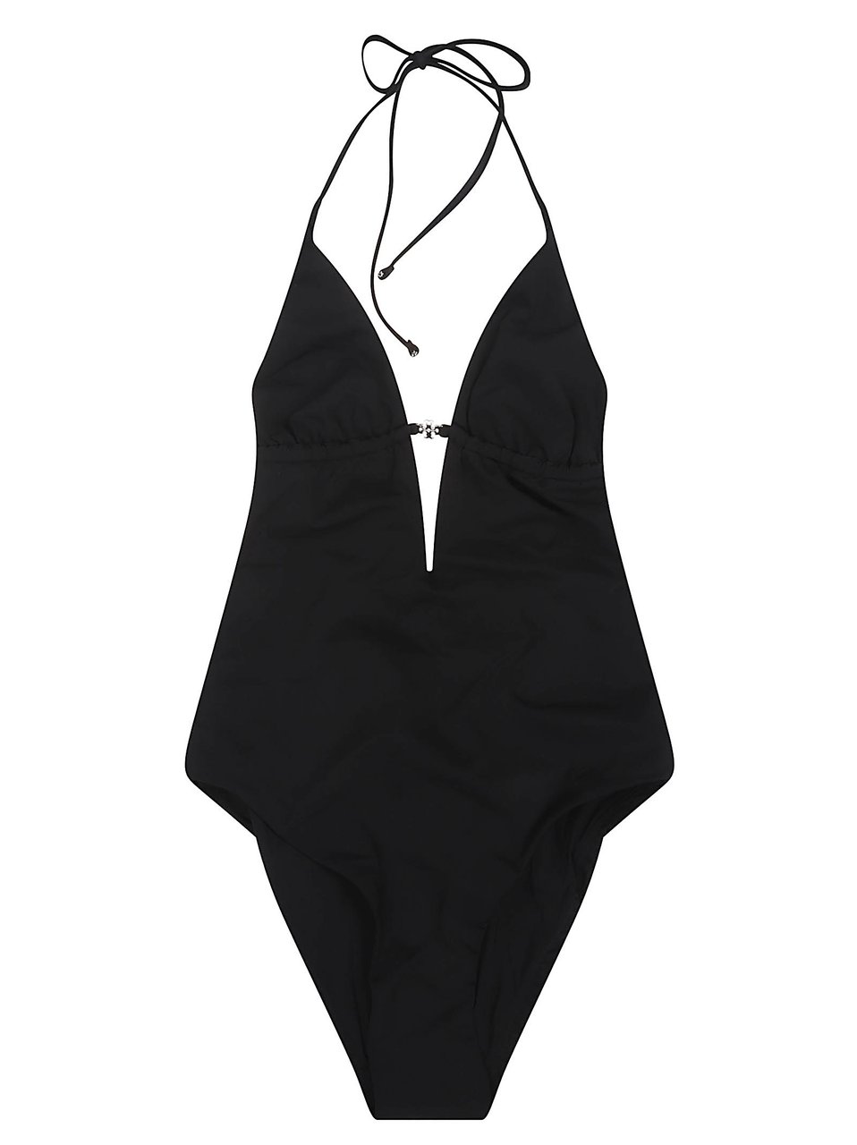 Tory Burch Black One-Piece Swimsuit With Knot Closure Zwart