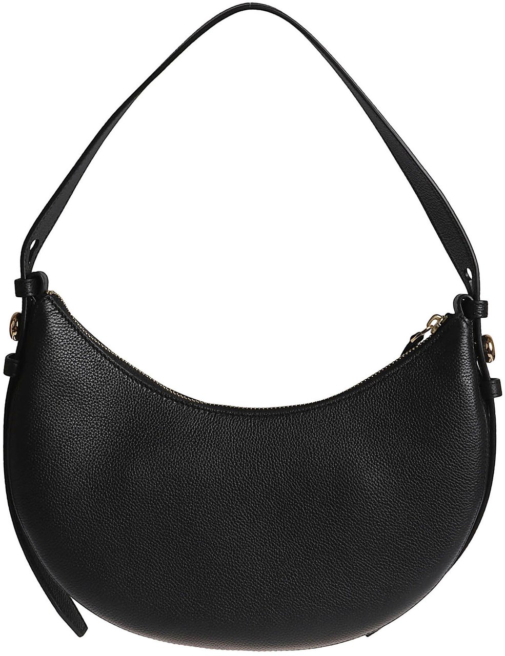 Tory Burch Romy Half Moon Handbag In Textured Leather Zwart