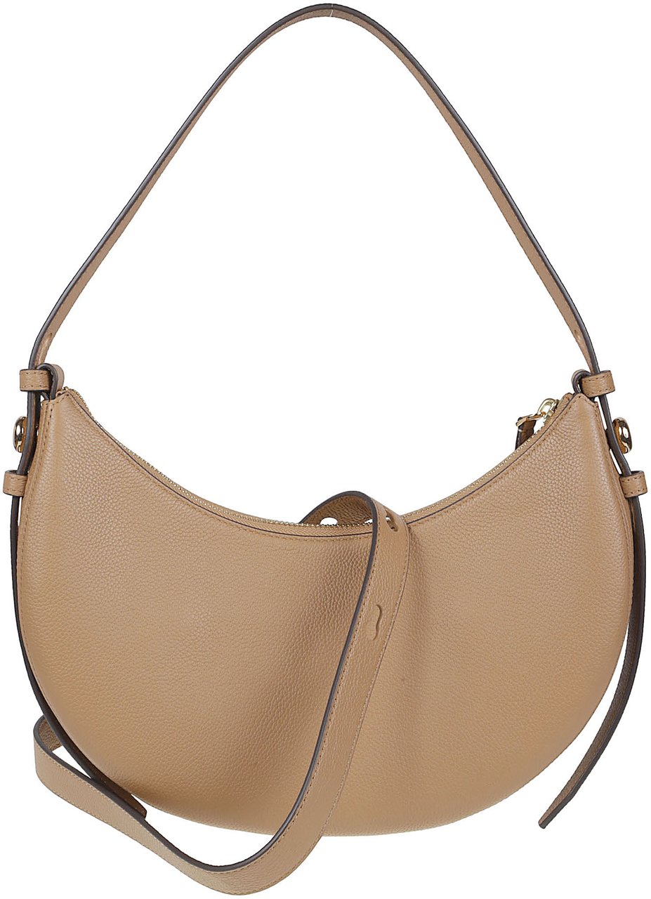 Tory Burch Romy Half Moon Bag Brown Bruin