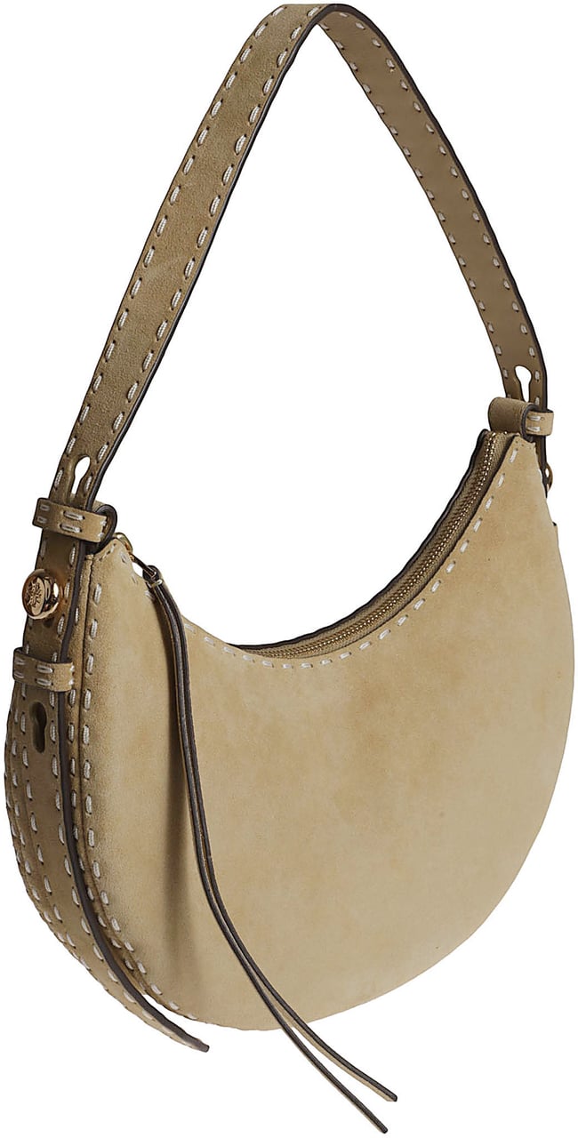 Tory Burch Natural Beige Suede Hobo Bag Neutraal