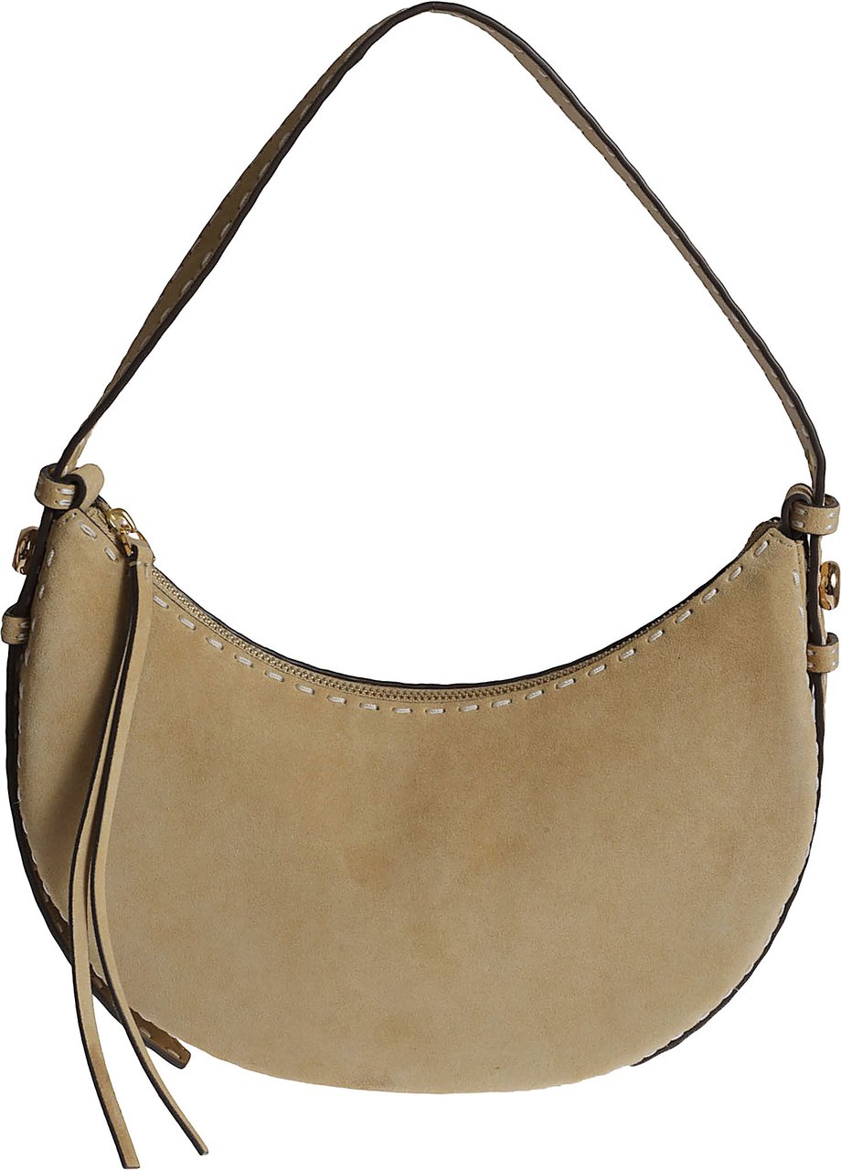Tory Burch Natural Beige Suede Hobo Bag Neutraal