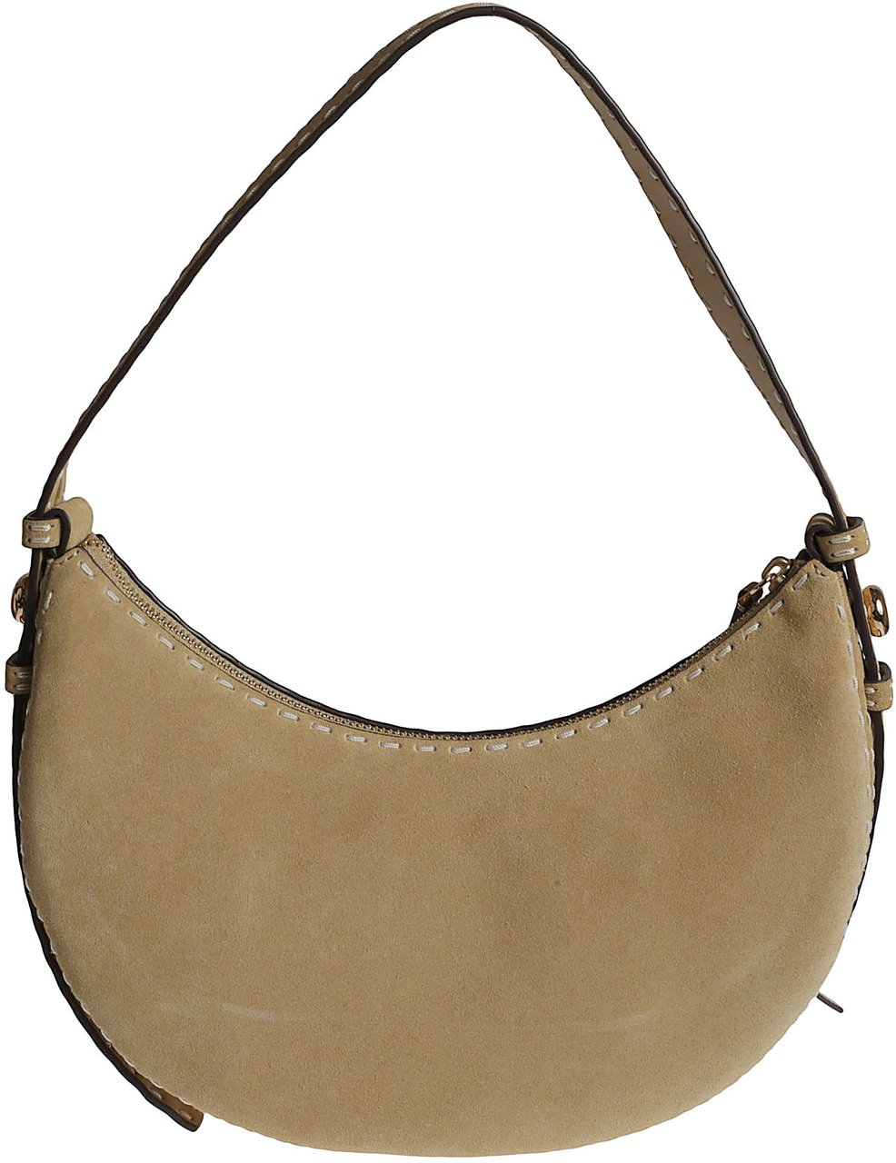 Tory Burch Natural Beige Suede Hobo Bag Neutraal