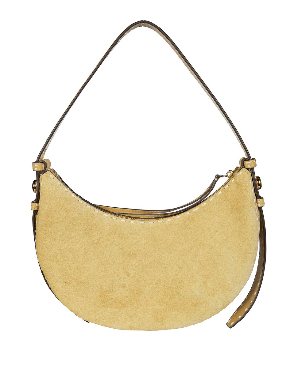 Tory Burch Romy Suede Pick Stitch Shoulder Bag Bruin