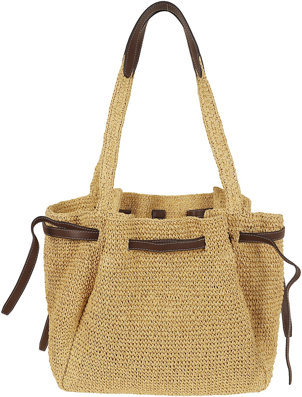 TORY BURCH Romy Straw Tote Beige