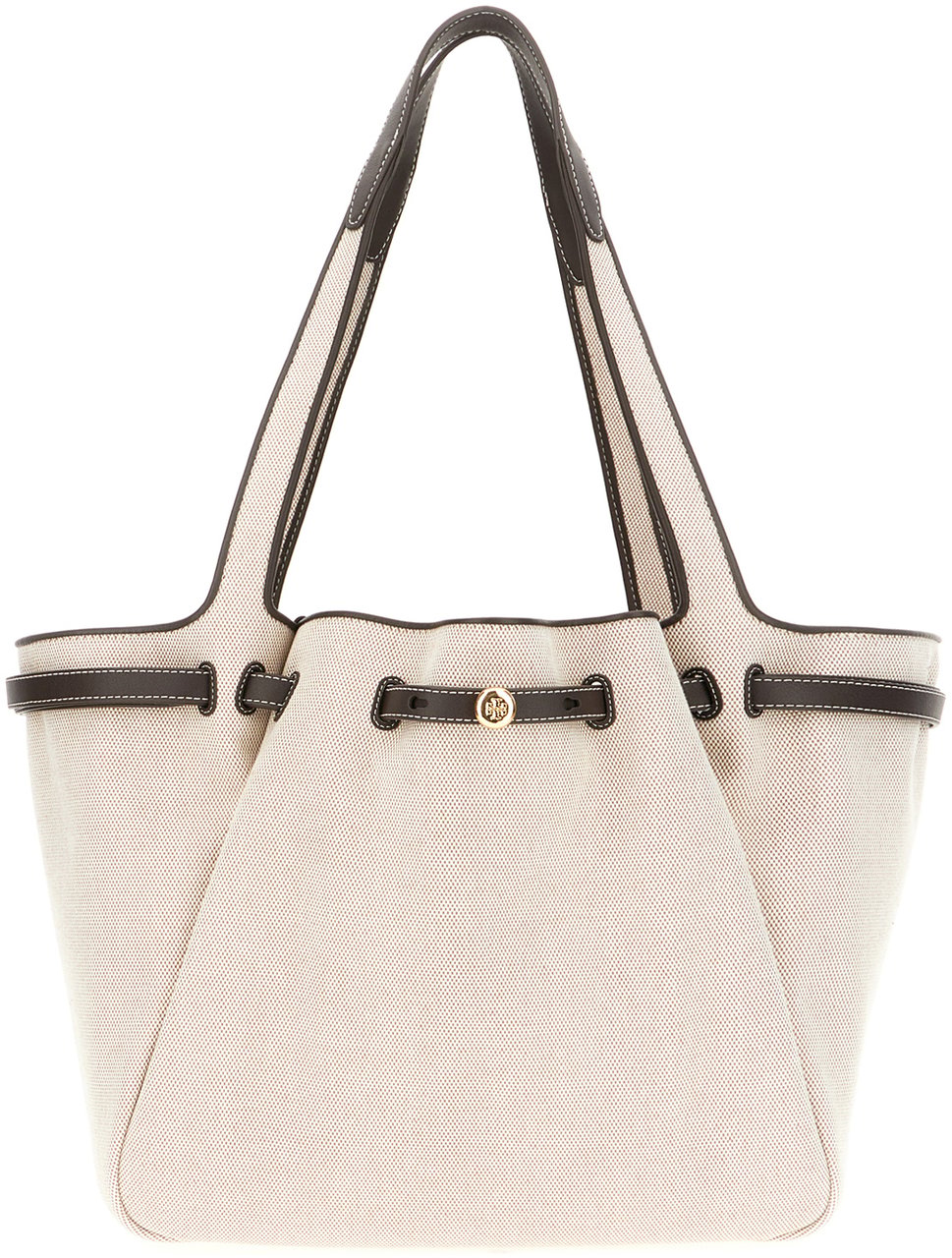 Tory Burch Sand canvas Romy shoulder bag Neutraal