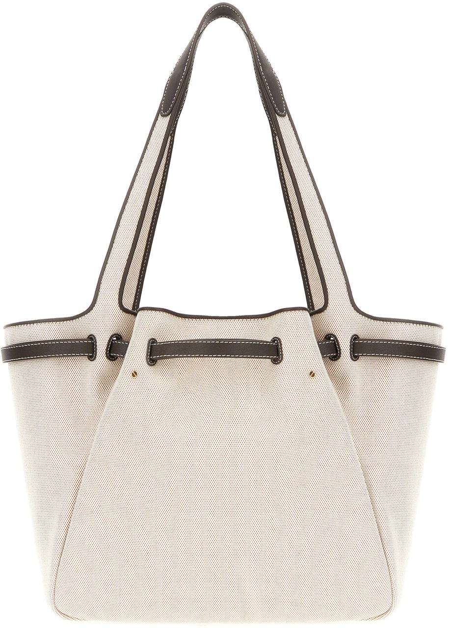 Tory Burch Sand canvas Romy shoulder bag Neutraal
