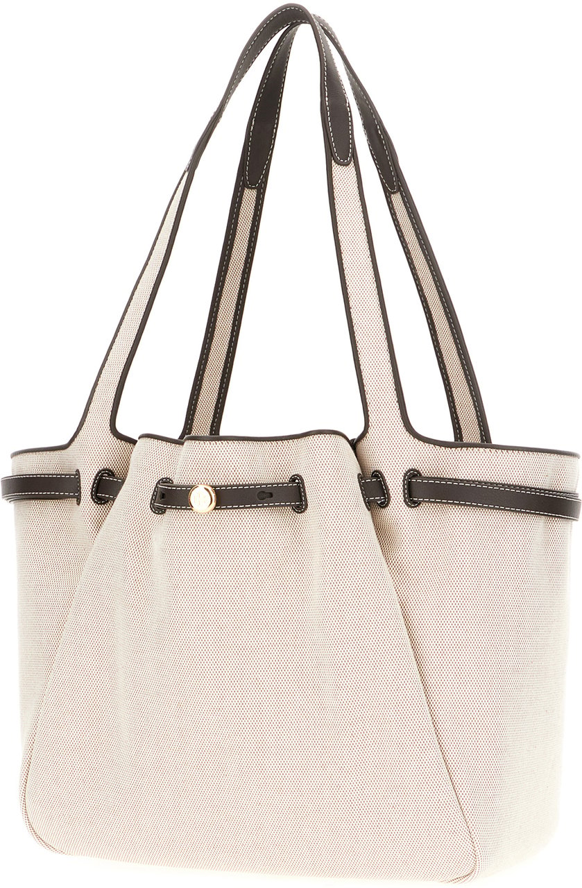 Tory Burch Sand canvas Romy shoulder bag Neutraal