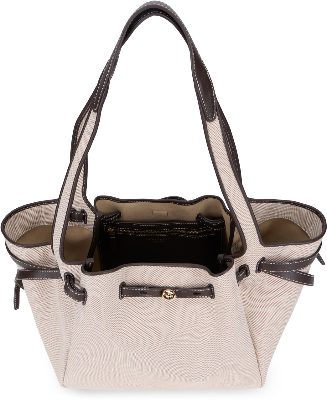 Tory Burch Romy canvas tote bag Neutraal