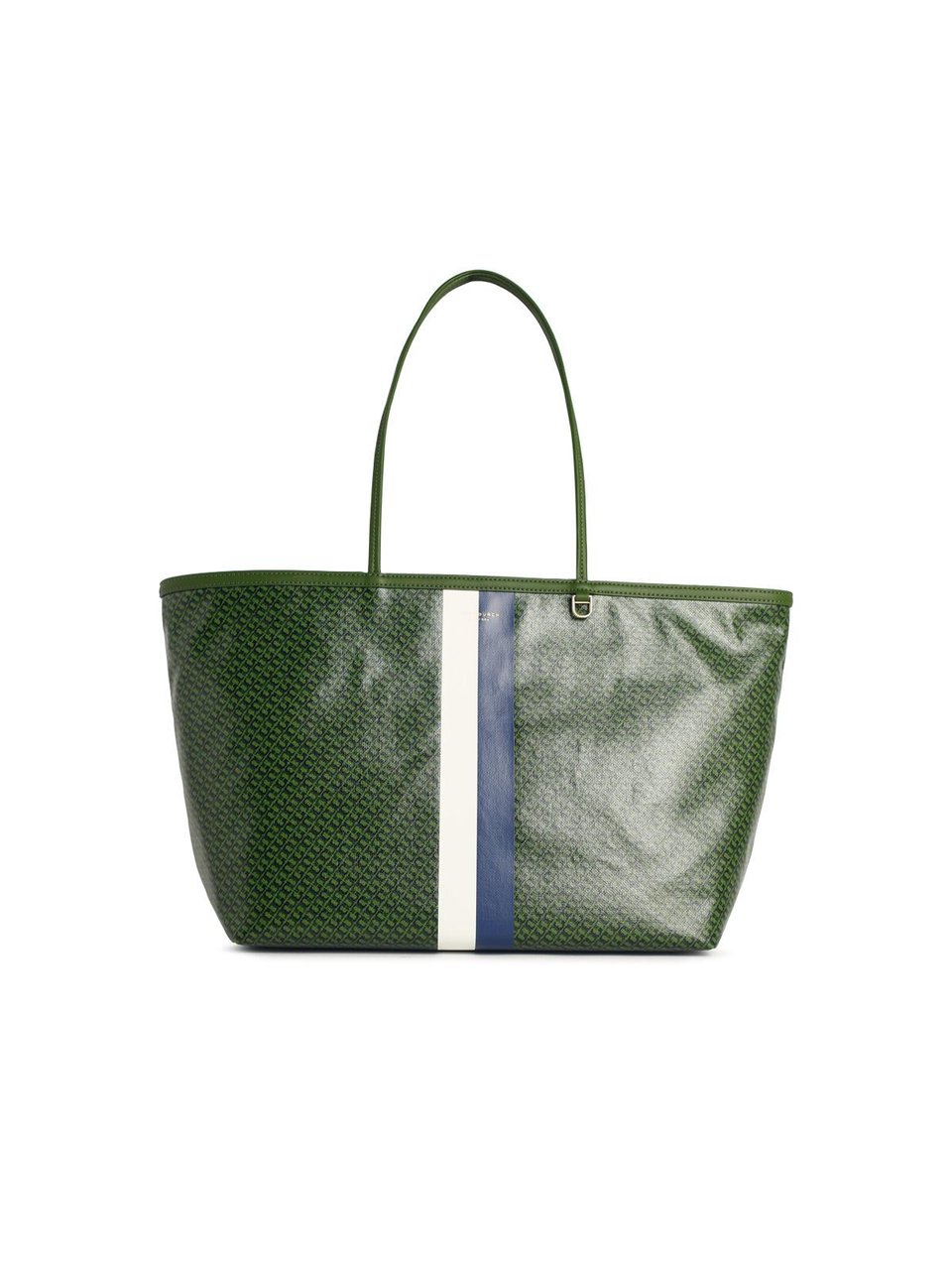Tory Burch 'Racer' Green Cotton Blend Bag Grijs