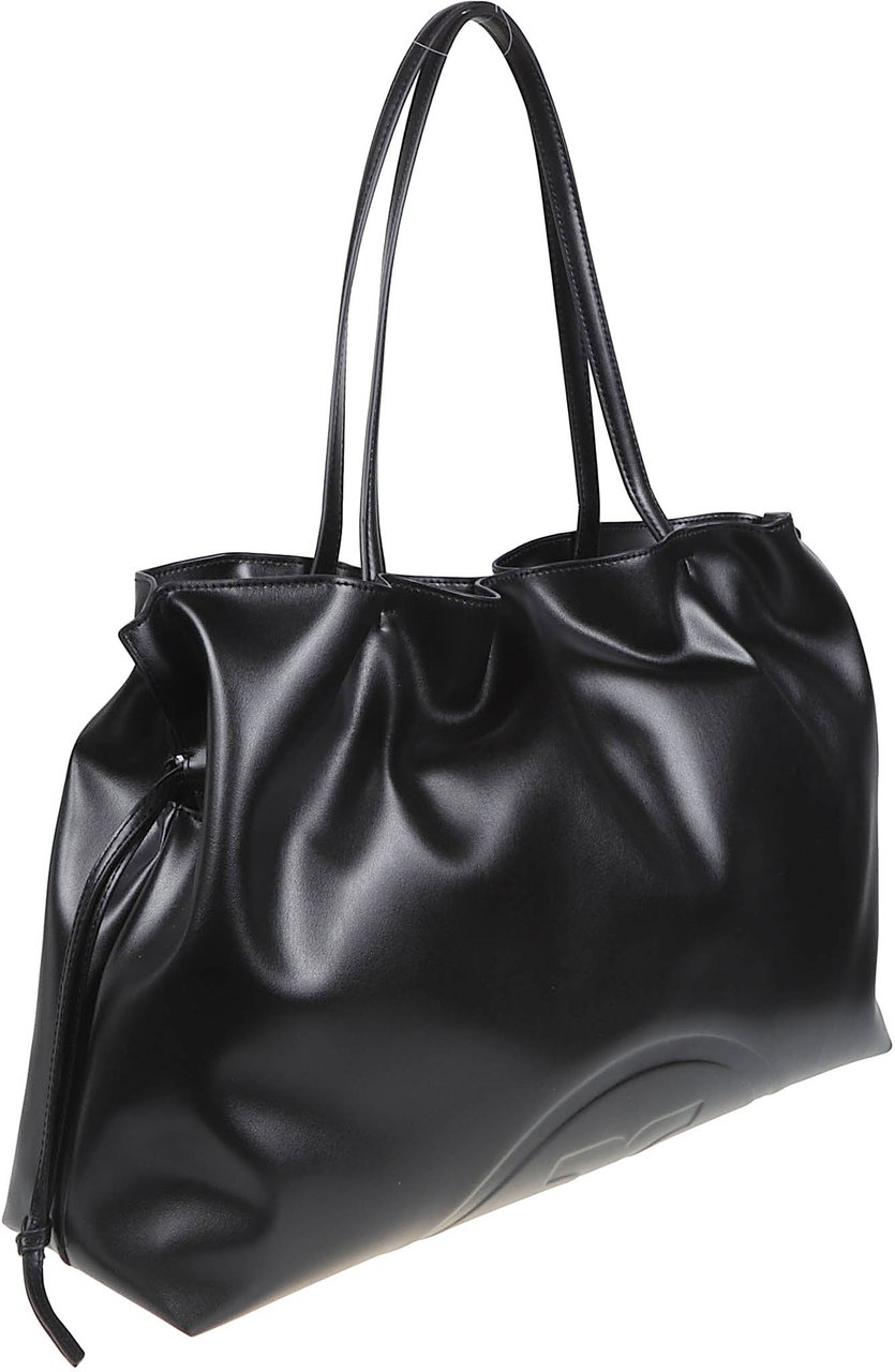 Tory Burch Ella Recycled Drawstring Tote Bag Black Zwart