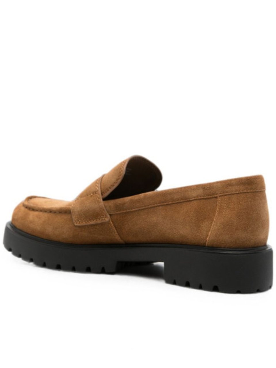 Tory Burch Brown Suede Penny Strap Loafers Bruin