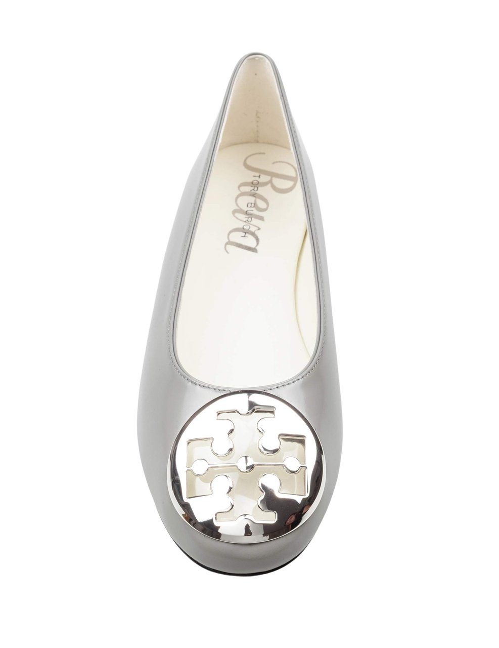 Tory Burch Tory burch runway reva leather ballerina flats, grey Grijs