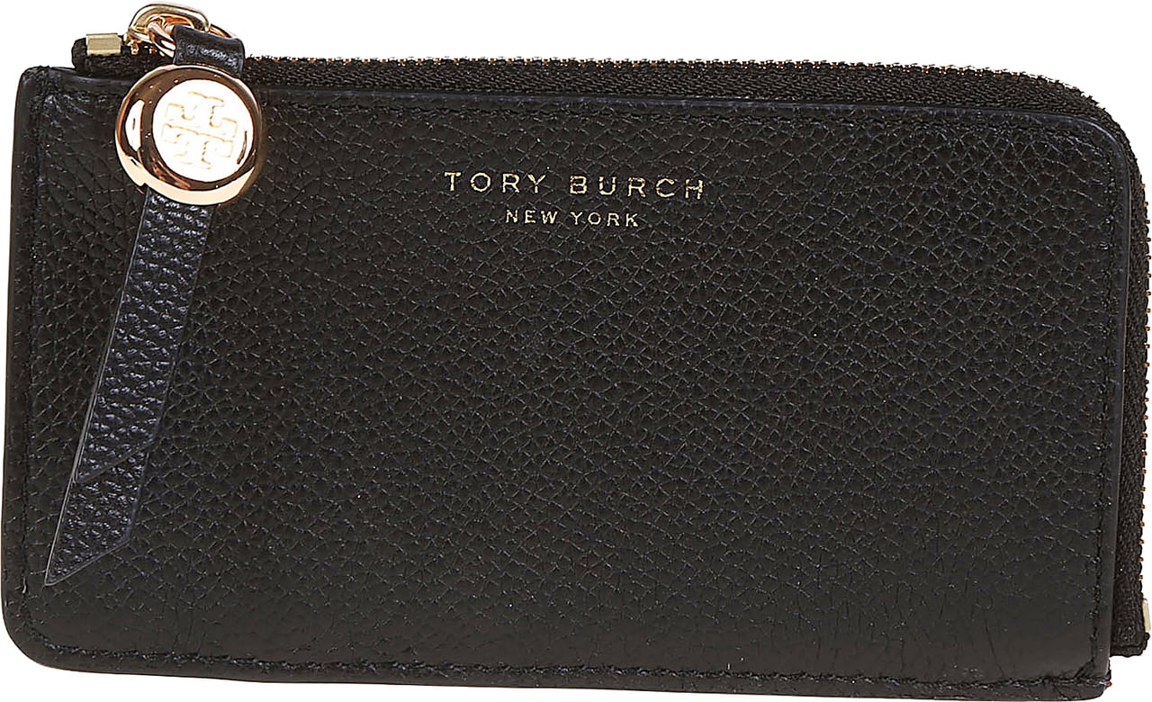 Tory Burch Romy Zip Card Case Black Zwart