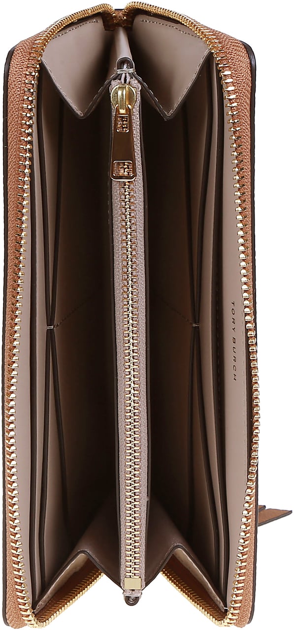 Tory Burch Romy Zip Continental Wallet Brown Bruin