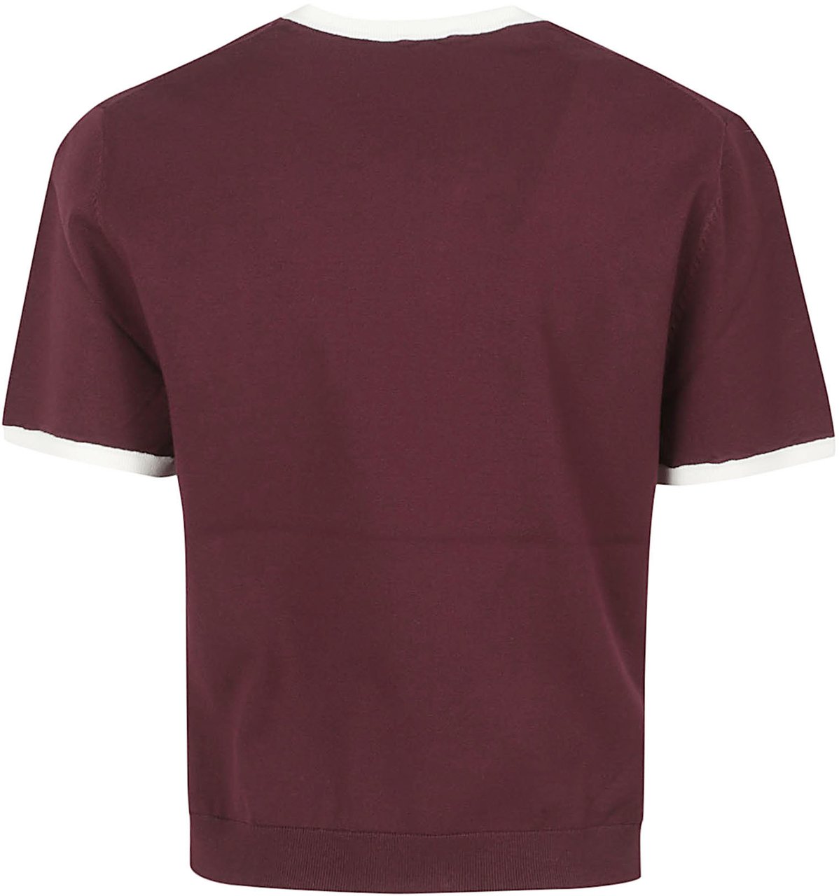 Tory Burch Cropped Top With Contrast Trim Zwart