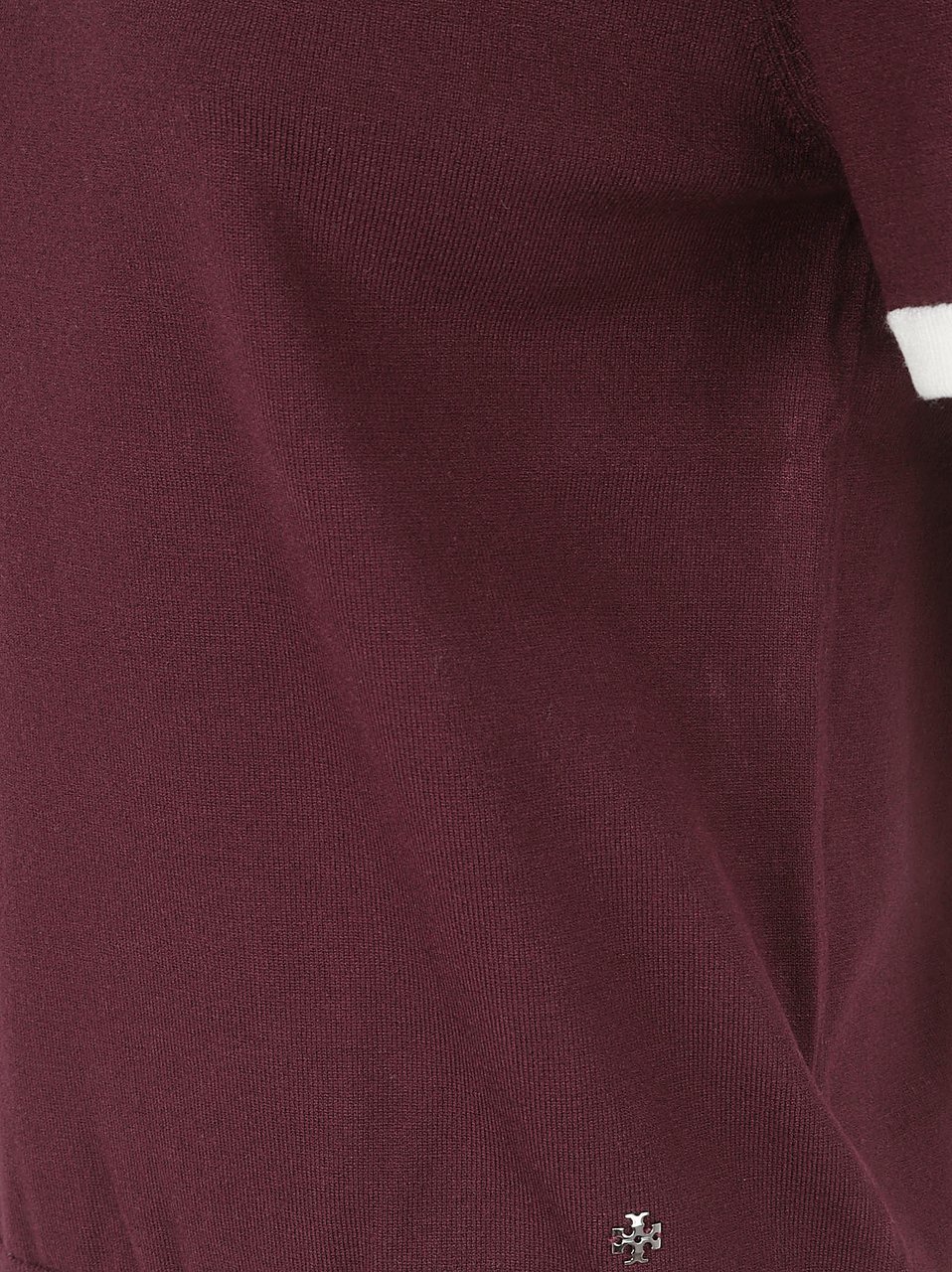 Tory Burch Cropped Top With Contrast Trim Zwart