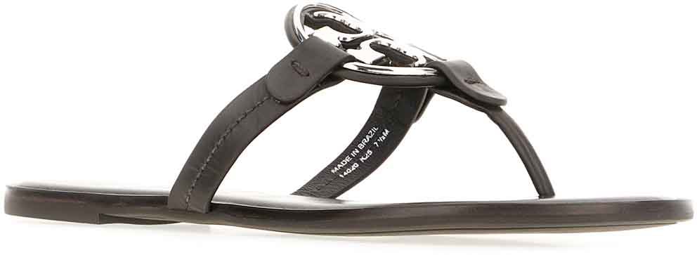Tory Burch Tory Burch Black leather Miller thong sandals Zwart
