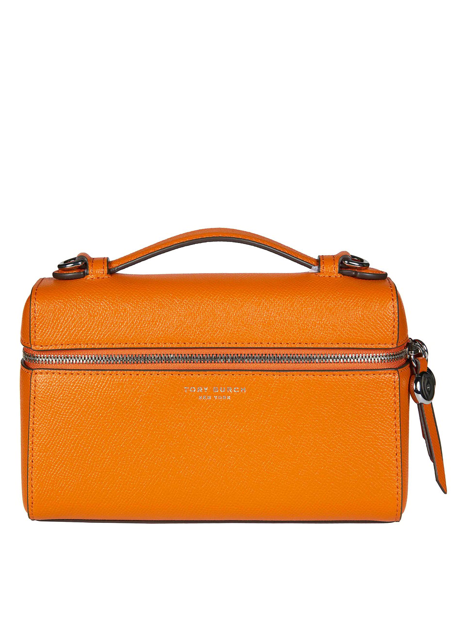 Tory Burch Vivid Orange Structured Top-Handle Bag Oranje