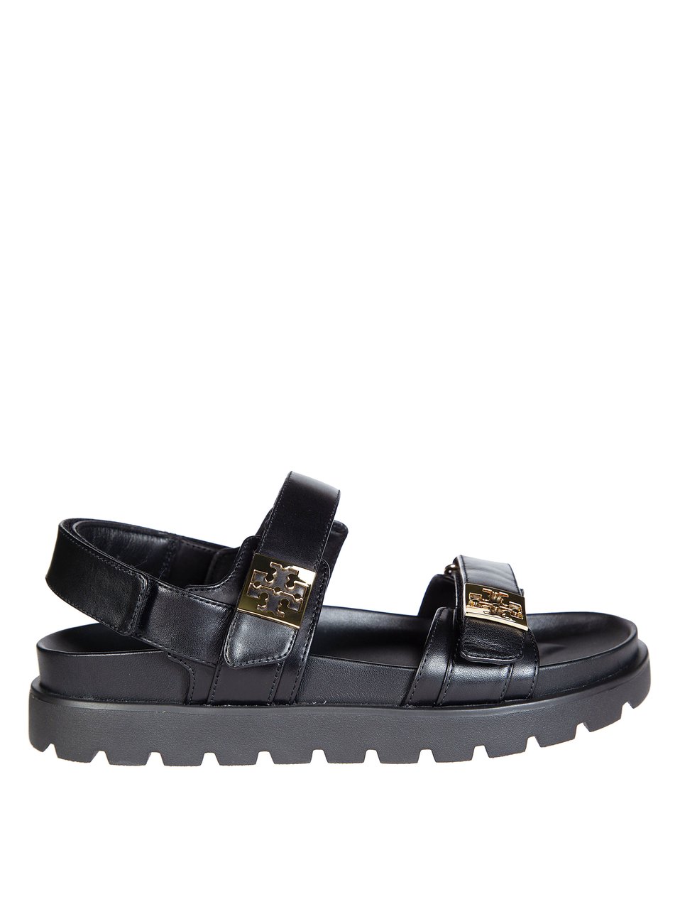 Tory Burch Black Mellow Sport Leather Sandals Grijs