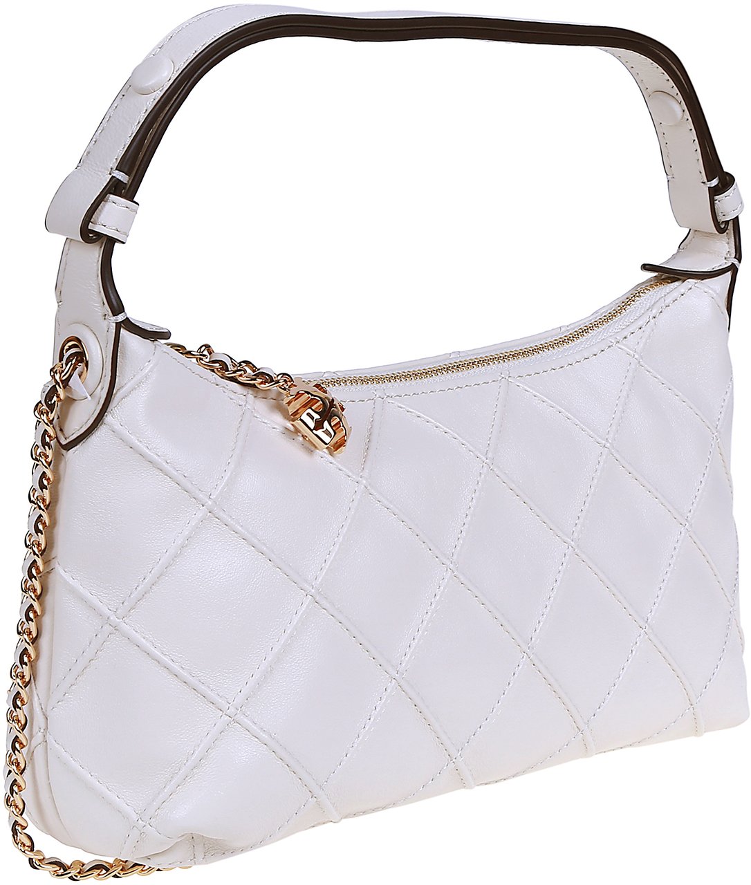 Tory Burch Fleming Pochette Bag White Wit