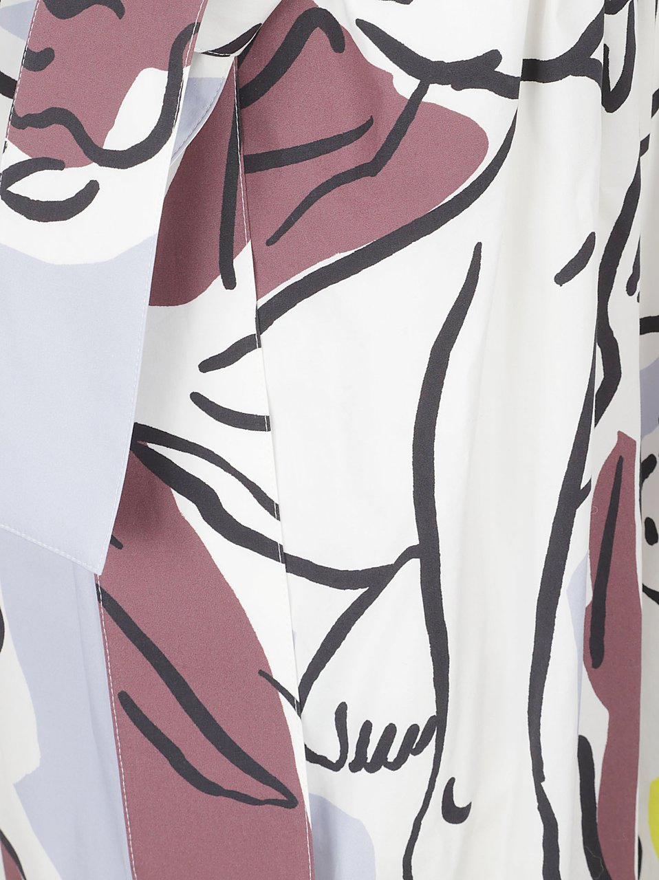 Tory Burch Multicolor Abstract Print Midi Dress Wit